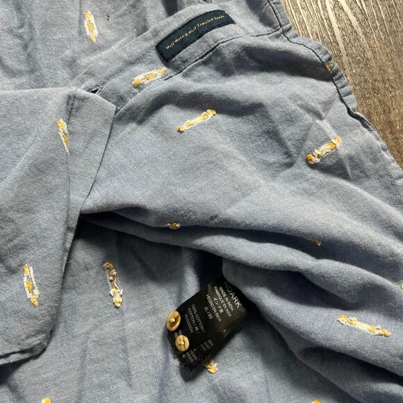 Roark Classic Fit 100% Cotton Short Sleeve Button Down tribal Aztec stitching XL - Picture 4 of 7